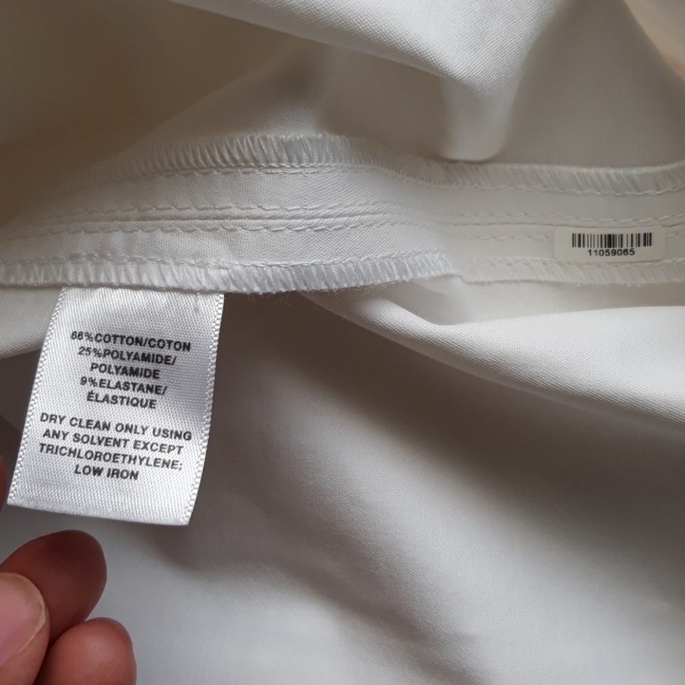Lafayette 148 White Belted Full Zip Dress Sz 4 - Picture 7 of 8